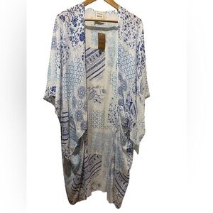 NWT Style Rack Kimono style wrap swimsuit cover up wide sleeve beach pool lounge